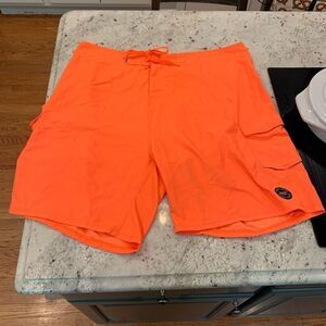 Ron Jon Bright Orange Short Trunks sz 40